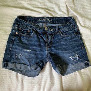 American Eagle Cuffed Denim Shorts